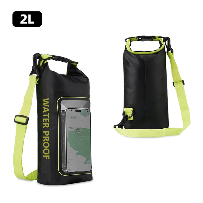 Stay organized with the 2L 5L Dry Bag Swimming Pack Touch Screen Outdoor Waterproof Kayak Storage Bag for adventures.