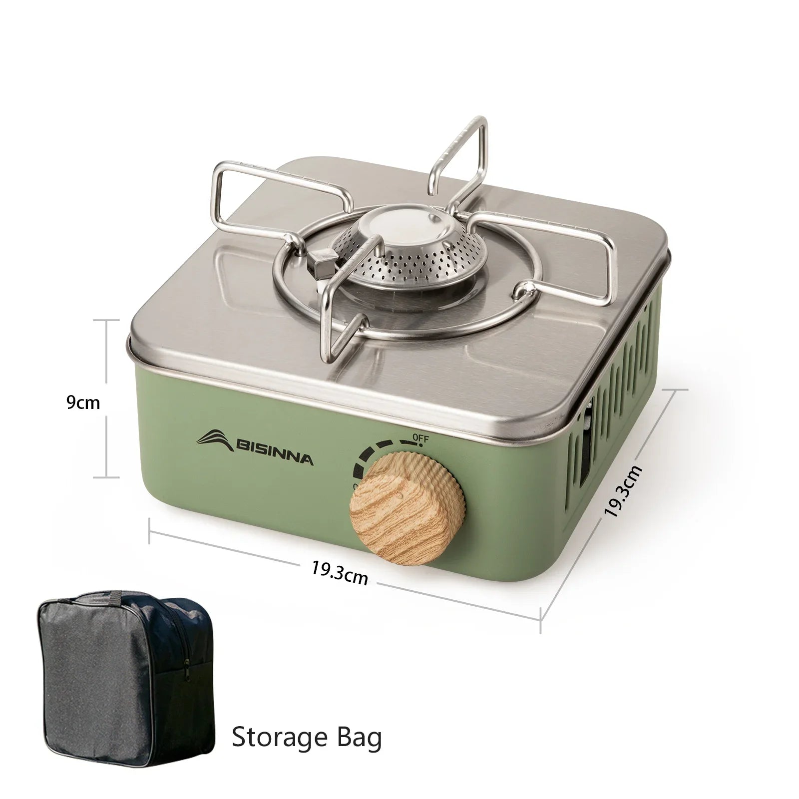 Compact BISINNA Portable Gas Camping Stove – 2800W High-Heat Burner for Outdoor Cooking, perfect for fast meal prep.