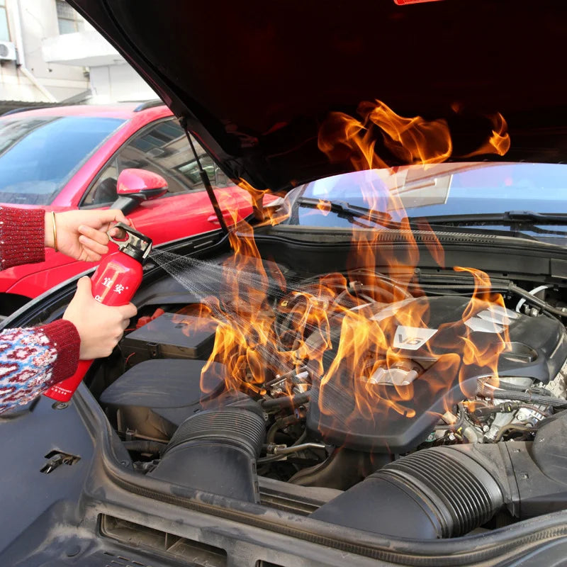 Compact 550ml Mini Car Fire Extinguisher – Water-Based Emergency Fire Suppression quickly battles engine fires.
