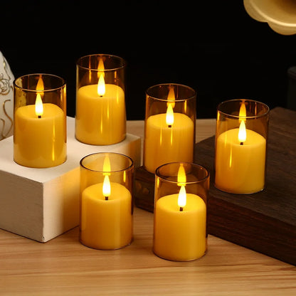 12 bougies piliers LED sans flamme à piles – Lumière blanche chaude | Télécommande et minuterie incluses 