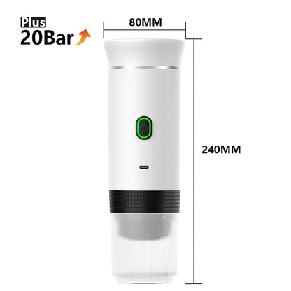 Wireless Portable Espresso Machine – 3-in-1 Coffee Maker for Car, Travel, Camping, delivering barista-quality espresso anywhere.