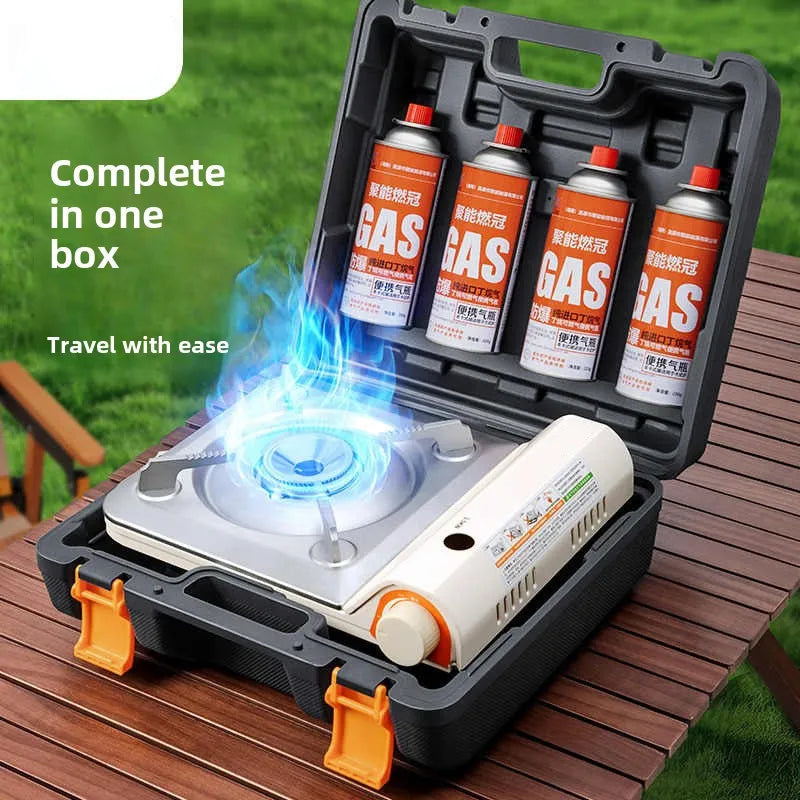 Cook anywhere with the Portable Ultra-Thin Hot Pot Burner with Storage Box, perfect for camping and off-grid meals.