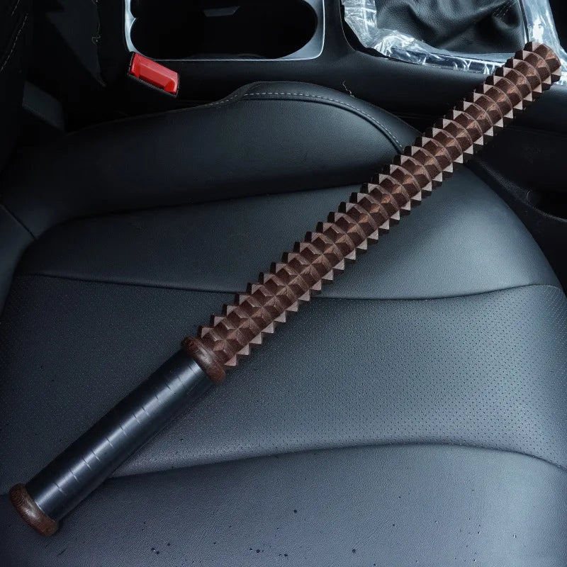 Solid Wood Baseball Bat – Heavy-Duty Self-Defense Stick for Car, Home features a non-slip grip for easy handling.