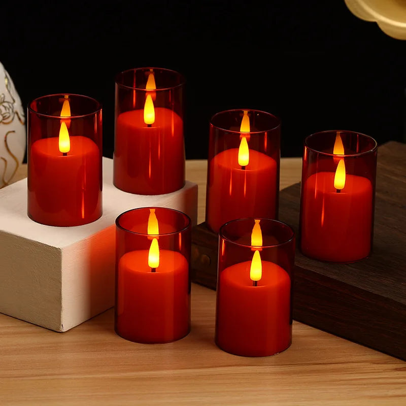 12 bougies piliers LED sans flamme à piles – Lumière blanche chaude | Télécommande et minuterie incluses 