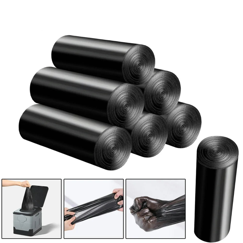 Degradable garbage bags for portable toilets, perfect for camping, fishing, and home use. Eco-friendly and leakproof.