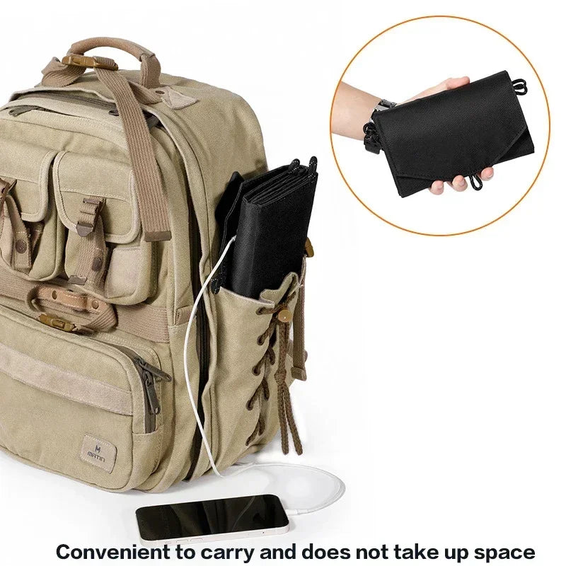 Compact and travel-ready, the 1000W Foldable Solar Panel Charger – Portable USB fits easily in your backpack.