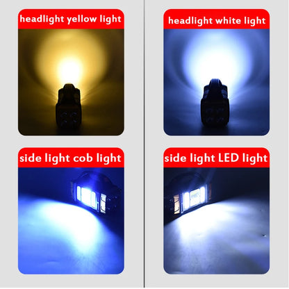Solar rechargeable LED flashlight with 4 light modes, perfect for camping and emergencies. Waterproof and versatile.