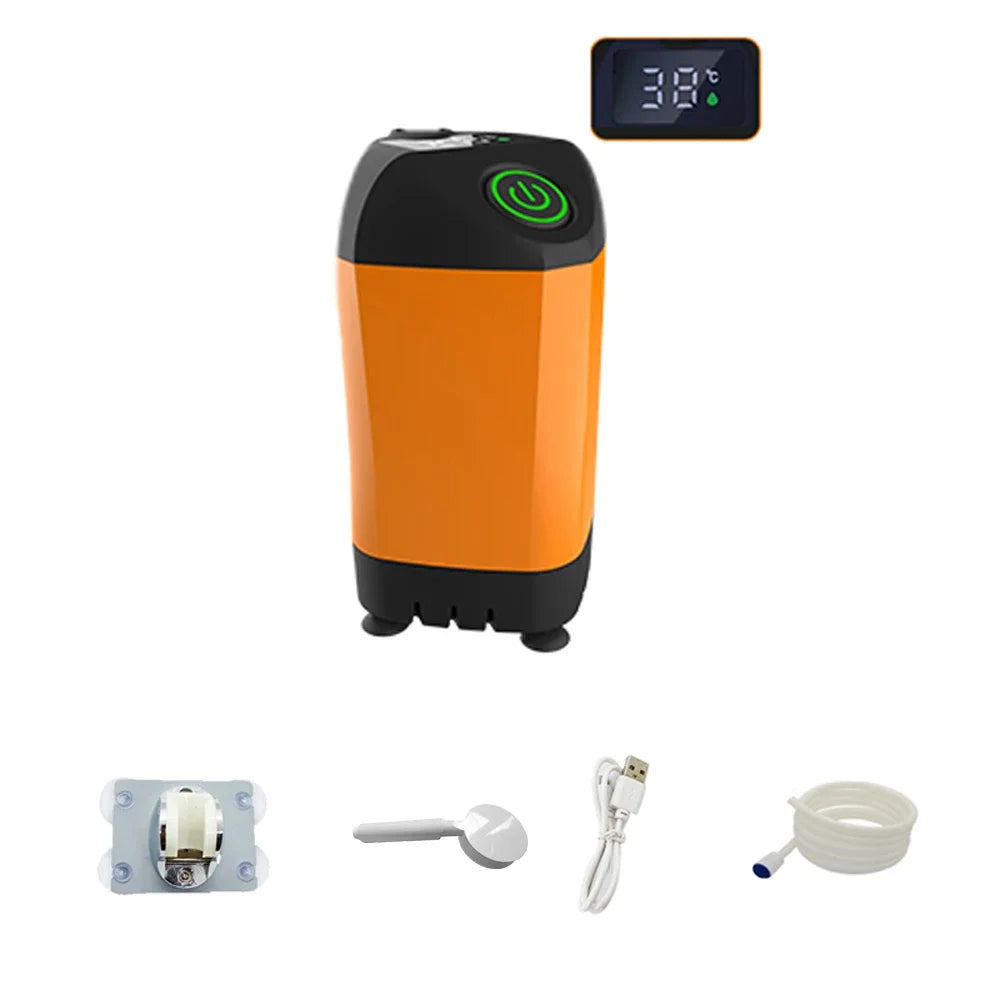 Portable Outdoor Shower with Built-In Battery offers convenience for camping, beach days, and emergency situations.